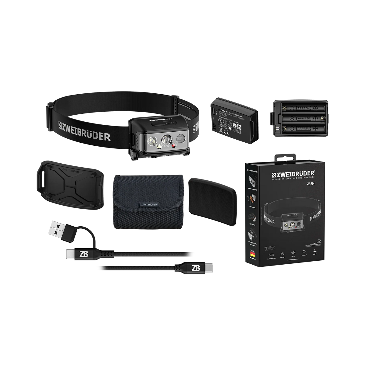 Zweibruder ZB5H Headlamp 1000 Lumen