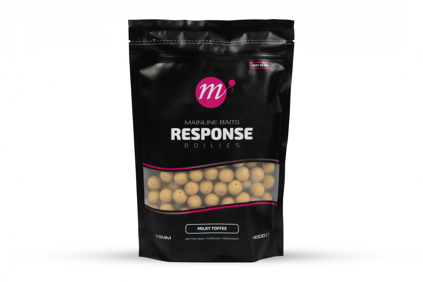 Mainline Response Boilie Milky Toffee 15mm Standard Pack 450g