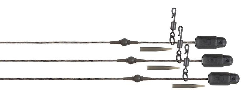 Fox Edges Heli-Clip Rigs 50lb Copper Core 3pcs - Naturals