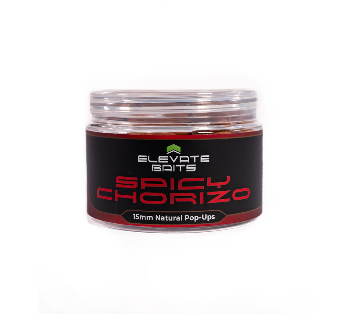 Elevate Baits Spicy Chorizo Natural Pop Ups 15mm