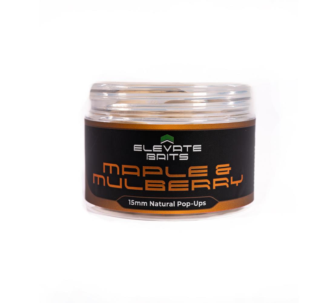 Elevate Baits Maple and Mulberry Natural Pop Ups 15mm