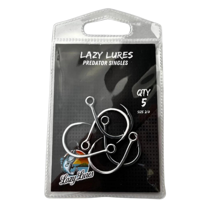 Lazy Lures Predator Single Hooks Size 2/0