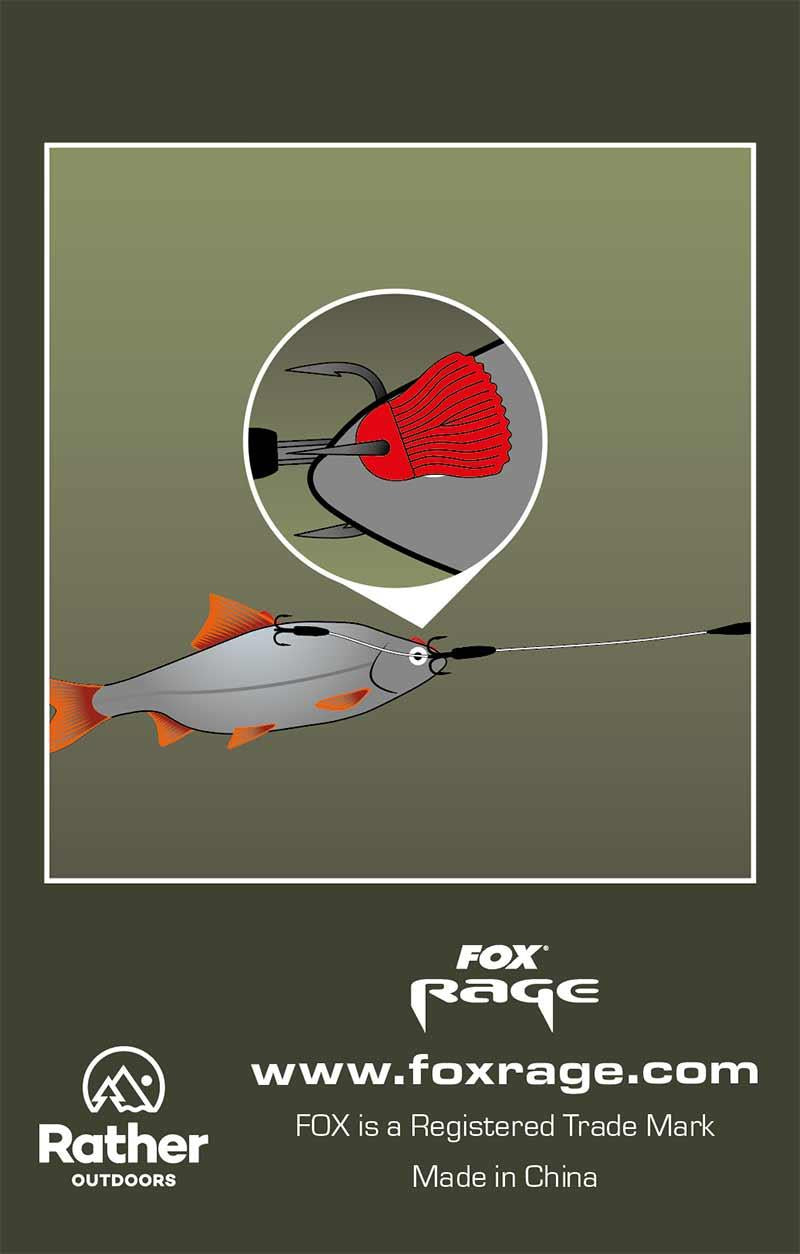 Fox Rage Predator Bait Fins Red x 25