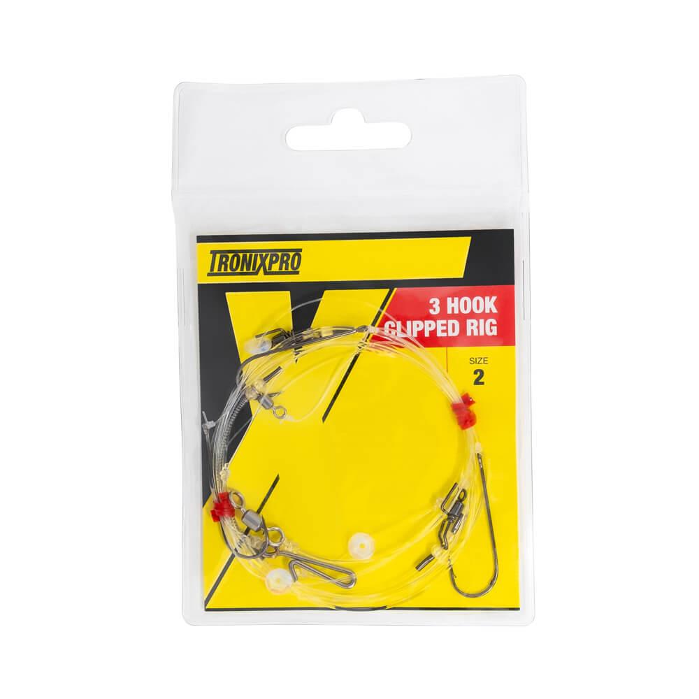 TronixPro Hand Tied Rig 3 Hook Clipped