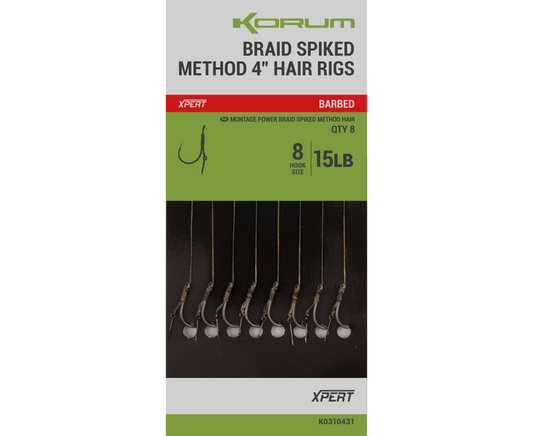 Korum Power Braid Spiked Method Hair Rigs