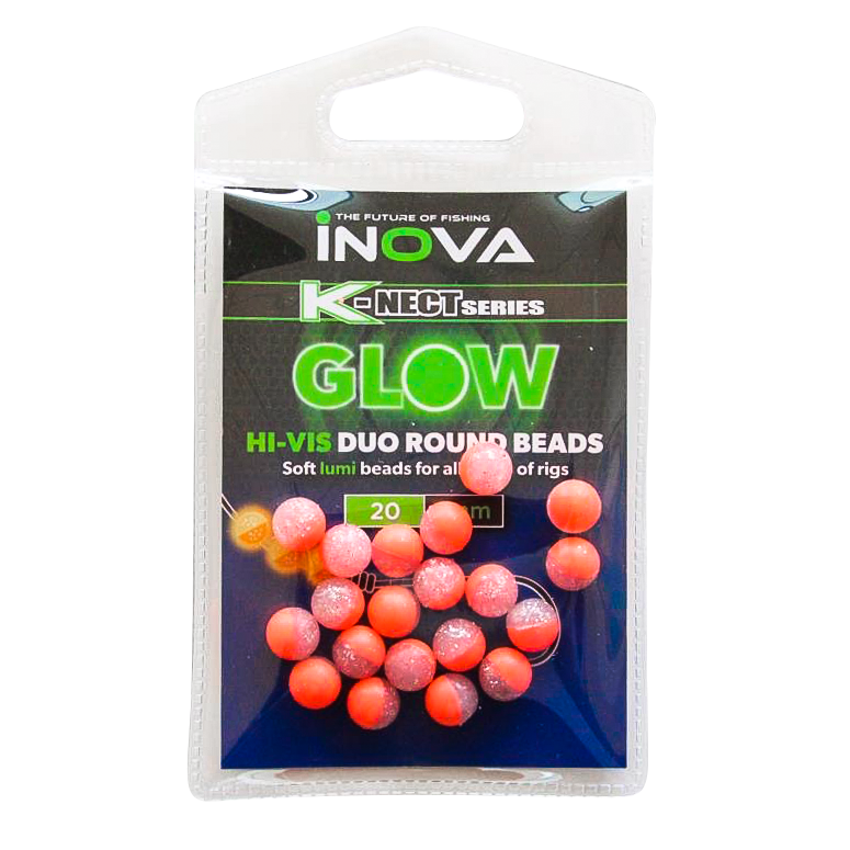 Inova Hi-Vis Duo Round Glow Beads 6mm