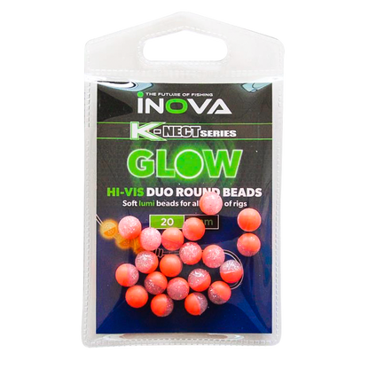 Inova Hi-Vis Duo Round Glow Beads 6mm