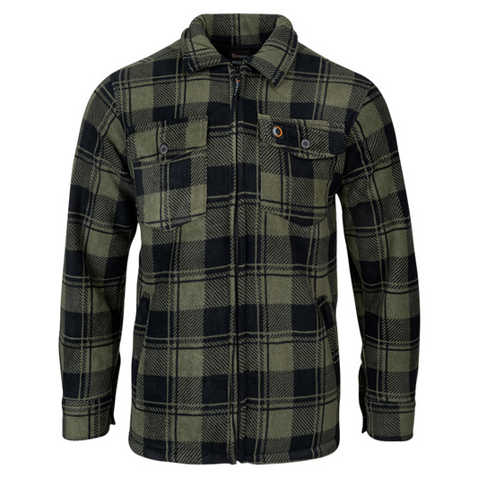 Speero Sherpa Fleece Lined Shirt Green
