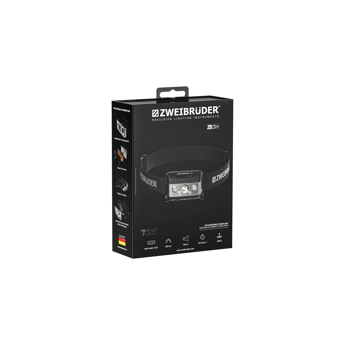 Zweibruder ZB3H Headlamp 600 Lumen