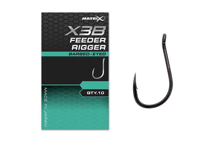 Matrix X3B Feeder Rigger Hook - Eyed Barbed