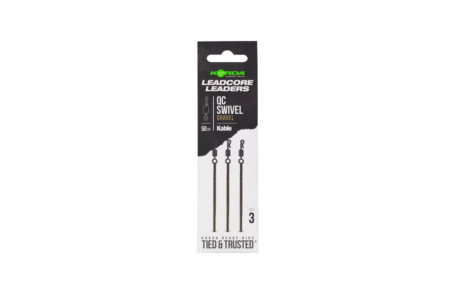Korda Kable Leadcore Leader QC Swivel 50cm