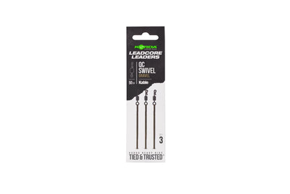 Korda Kable Leadcore Leader QC Swivel 50cm