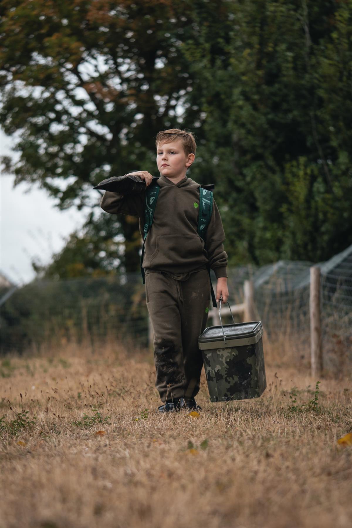Korda Kids Kore Hoodie Dark Olive