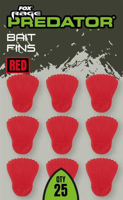 Fox Rage Predator Bait Fins Red x 25