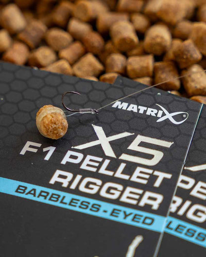 Matrix X5 F1 Pellet Rigger Hook - Eyed Barbless
