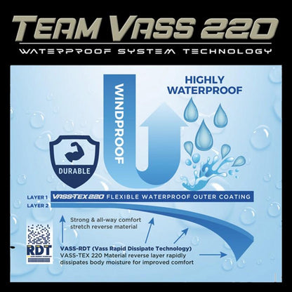 Vass 220 Winter Lined Bib & Brace Waterproof Black Edition