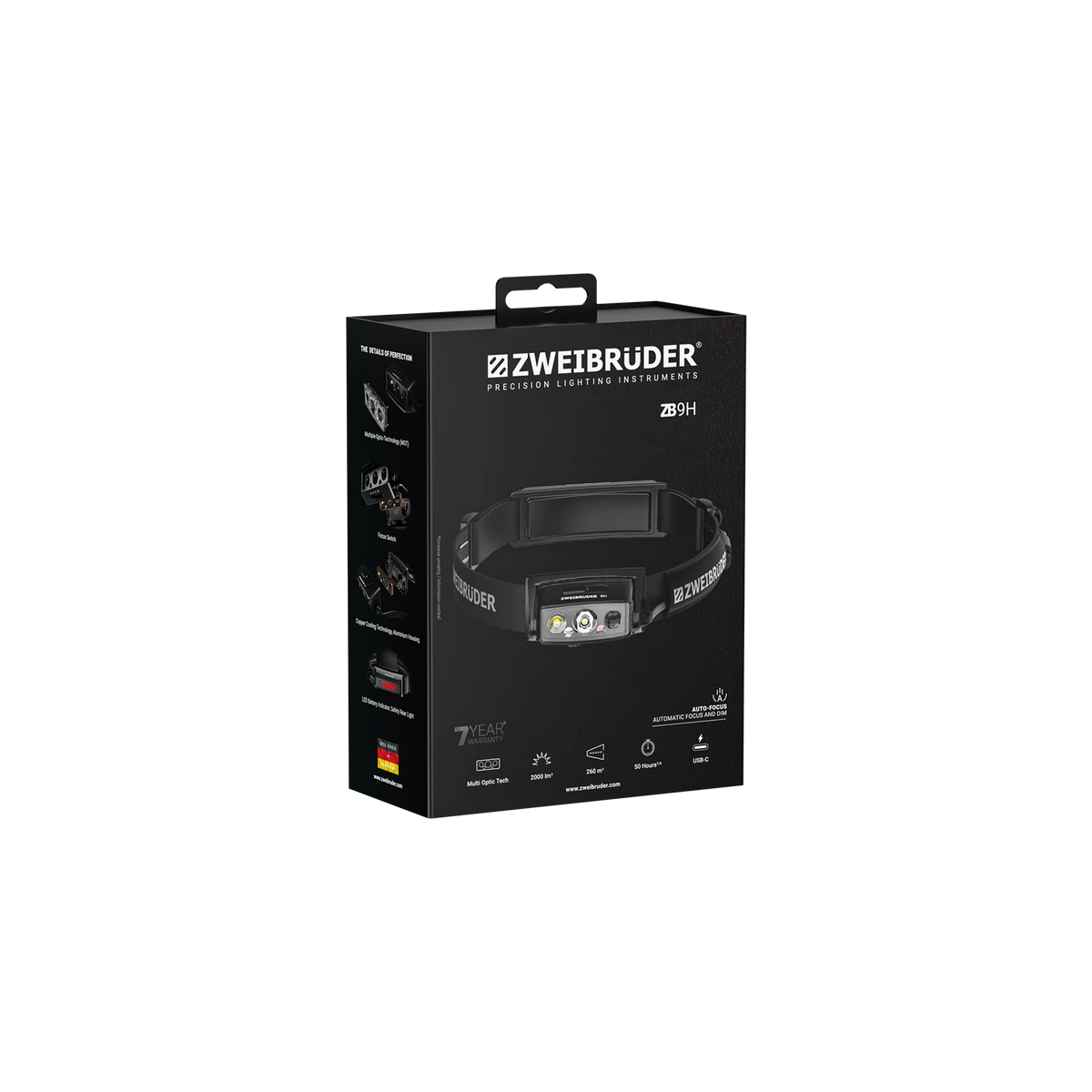 Zweibruder ZB9H Headlamp 2000 Lumen