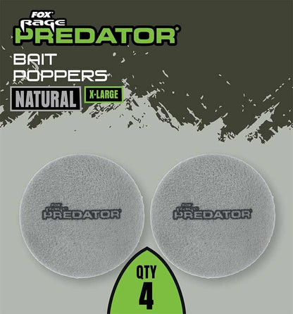 Fox Rage Predator Bait Poppers Natural or Red