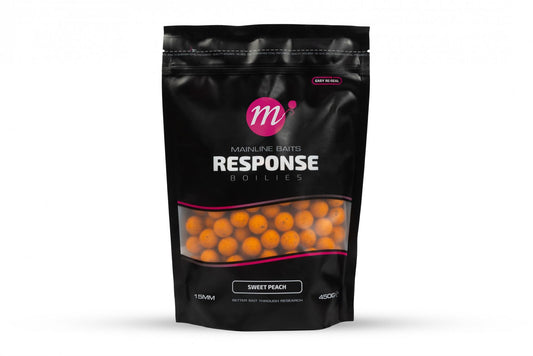 Mainline Response Boilie Sweet Peach 15mm Standard Pack 450g