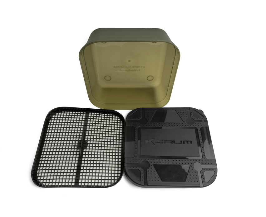 Korum Maggot Tub & Riddle - 2Pt 1.2L