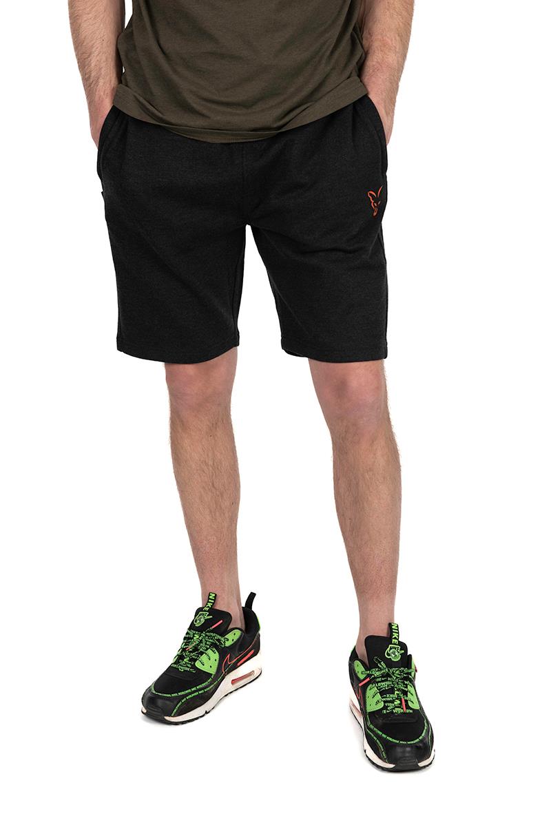 Fox Collection Light Weight Jogger Shorts Black & Orange