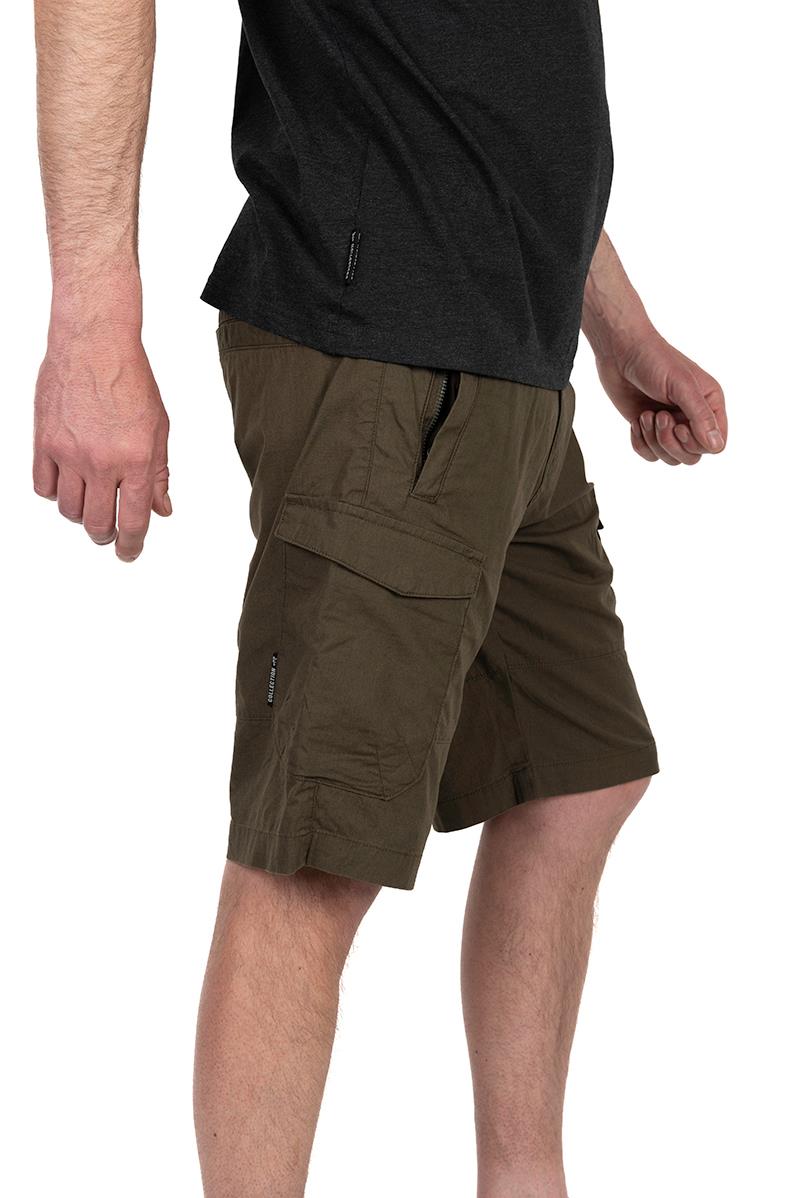 Fox Collection Light Weight Cargo Shorts Green & Black