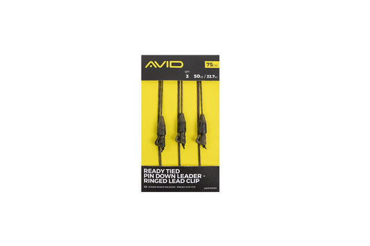 Avid Ready Tied Pin Down Leader- Ringed Lead Clip