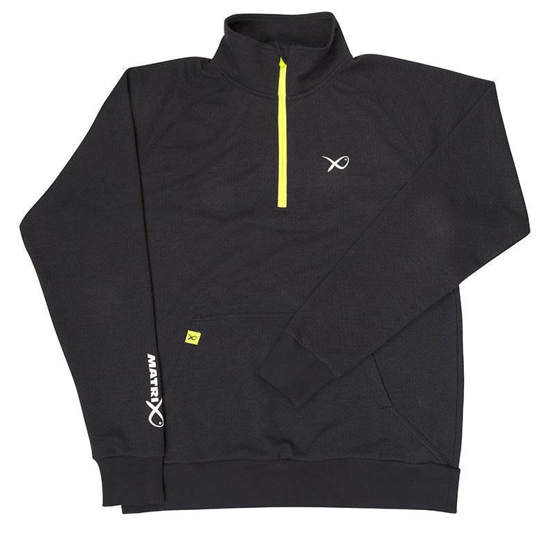 Fox Matrix Minimal Black Marl 1/4 Zip Sweater