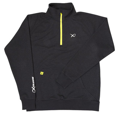 Fox Matrix Minimal Black Marl 1/4 Zip Sweater