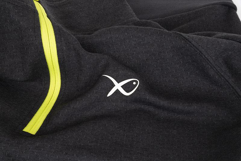 Fox Matrix Minimal Black Marl 1/4 Zip Sweater