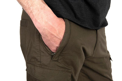 Fox Collection Light Weight Cargo Shorts Green & Black