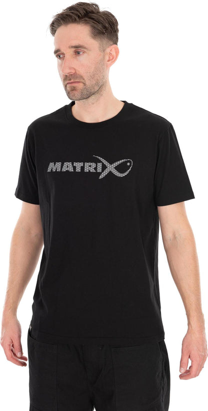 Matrix Large Fade Logo T-Shirt Black/Grey