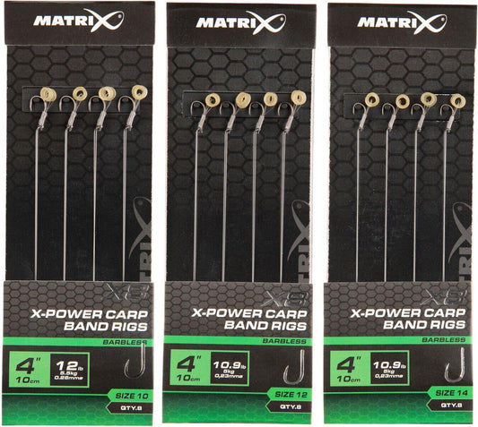 Matrix X8 X-Power Carp Band Rigs 10cm