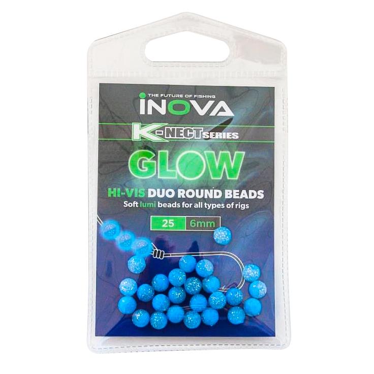 Inova Hi-Vis Duo Round Glow Beads 6mm