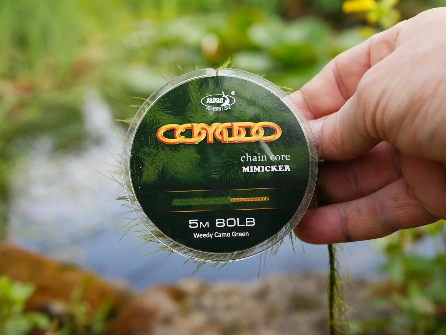 Katran Chain Core Comodo Mimicker Weedy Camo Green 80lb 5m