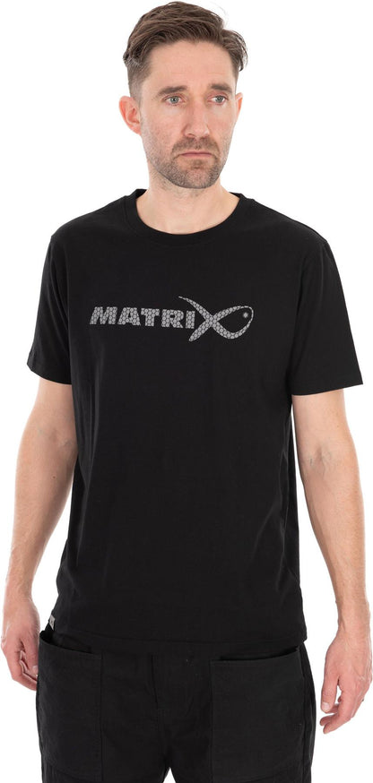 Matrix Large Fade Logo T-Shirt Black/Grey