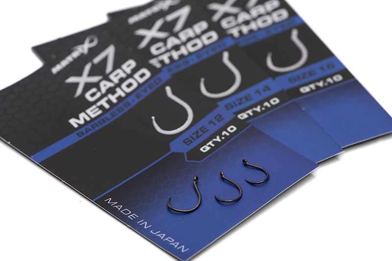 Matrix X7 Carp Method Hook - Eyed Barbless