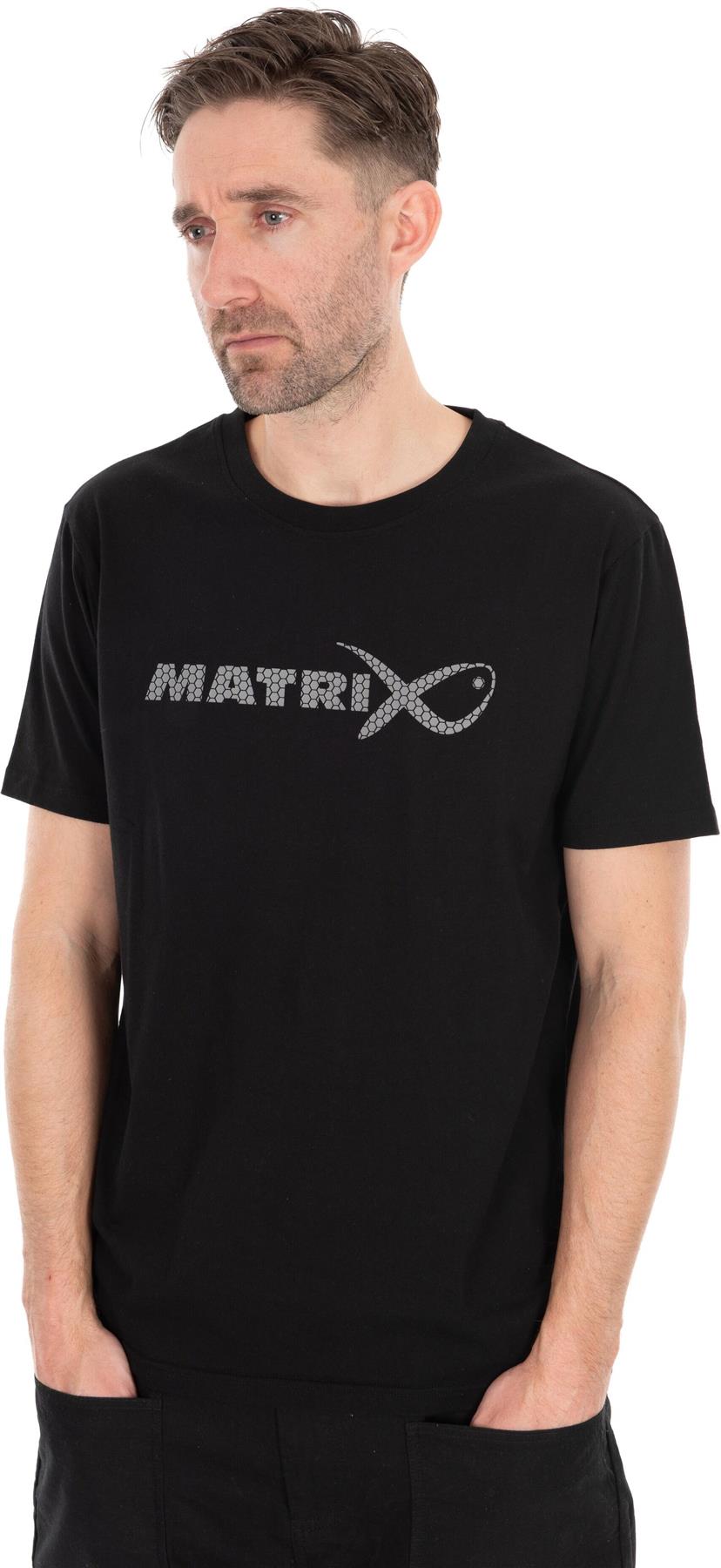 Matrix Large Fade Logo T-Shirt Black/Grey