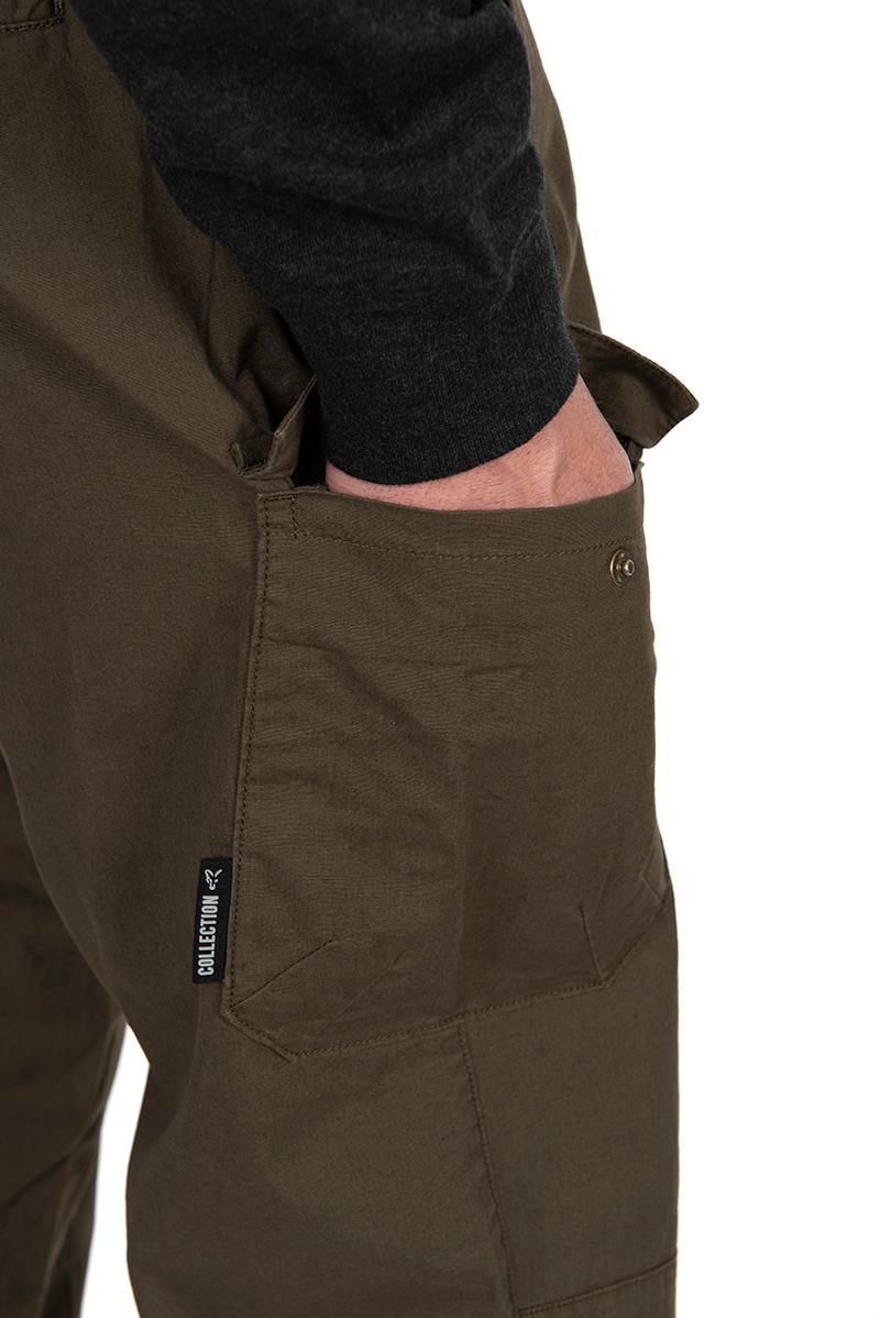 Fox Collection Light Weight Cargo Trouser Green & Black