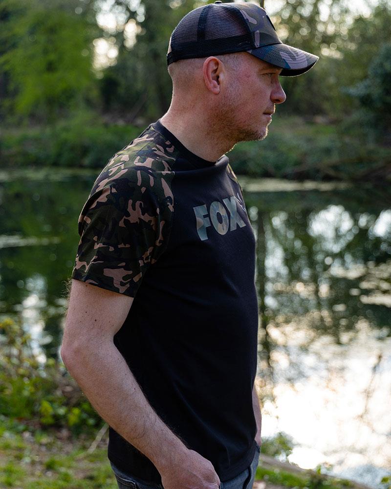 Fox Black / Camo Raglan T-Shirt