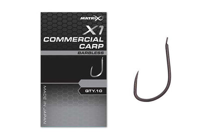 Matrix X1 Commercial Carp Hook - Spade Barbless
