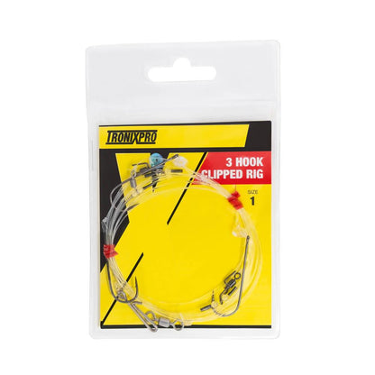 TronixPro Hand Tied Rig 3 Hook Clipped