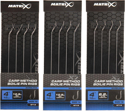 Matrix Carp Method Boilie Pin Rigs 10cm