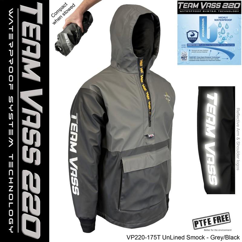 Vass 220 Unlined Smock Waterproof Grey/Black