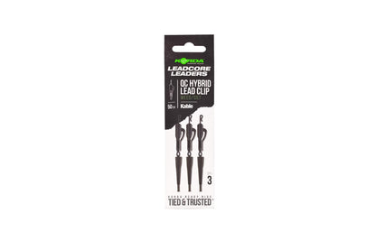 Korda Kable Leadcore Leader Hybrid Lead Clip QC Swivel 50cm