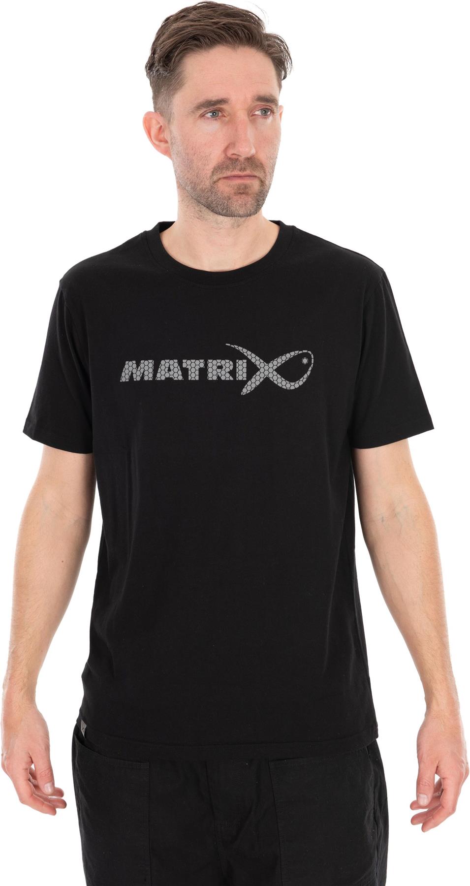 Matrix Large Fade Logo T-Shirt Black/Grey