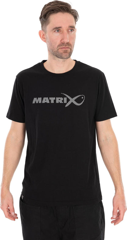 Matrix Large Fade Logo T-Shirt Black/Grey