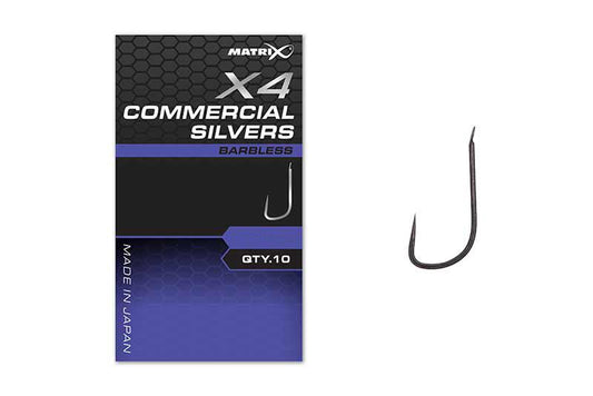 Matrix X4 Commercial Silvers Hook - Spade Barbless