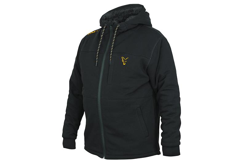Fox Collection Black Orange Sherpa Hoody