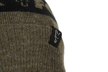 Fox Collection Bobble Hat Green & Black